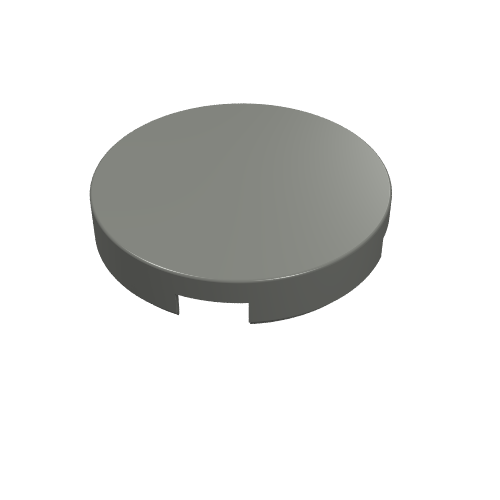 Tile Round 2 x 2 with Bottom Cross (Dark Bluish Gray)