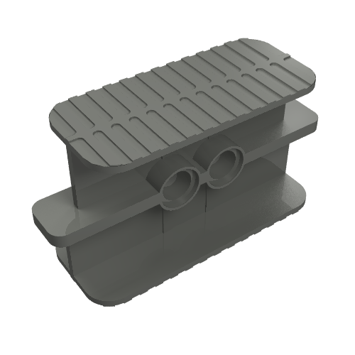 Rubber Band / Belt Holder 2 x 6 x 2 1/3 (Dark Bluish Gray)