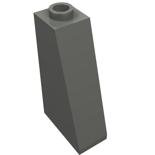 Brick Sloped 75° 2 x 1 x 3 with Open Stud (Dark Bluish Gray)