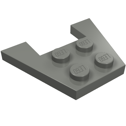 Wedge Plate 3 x 4 without Stud Notches (Dark Bluish Gray)