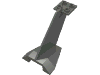 Tail Wedge with World Shipment and Red Outline Print (Dark Bluish Gray)