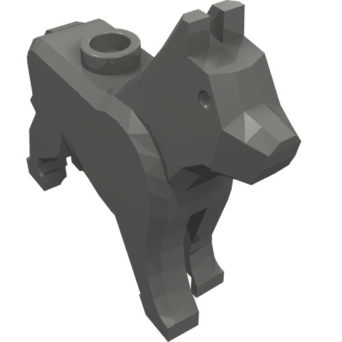 Animal, Dog / Wolf (Dark Bluish Gray)
