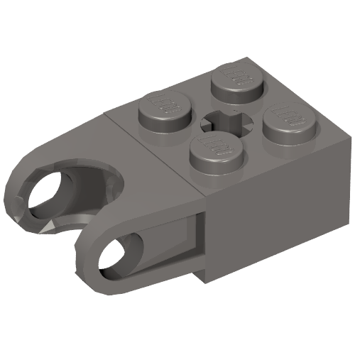Technic Brick Special 2 x 2 with Ball Socket and Axle Hole (Dark Bluish Gray)