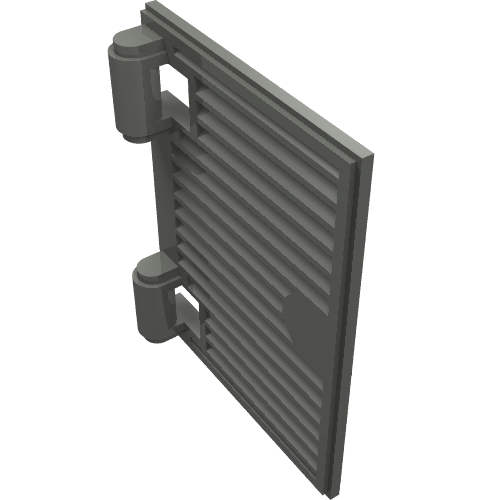 Window 1 x 2 x 3 Shutter with Hinges and No Handle (Dark Bluish Gray)