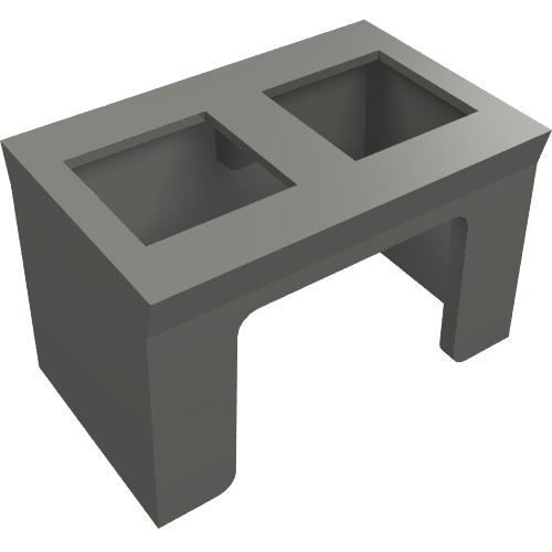 Minifig Hipwear Leg Anti-Blast Kama [Star Wars Accessory] (Dark Bluish Gray)