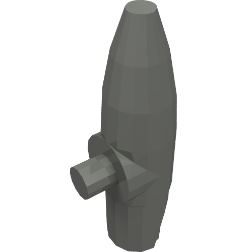 Headwear Accessory Floodlight for Helmet, with Holes (Star Wars Clone Trooper) (Dark Bluish Gray)