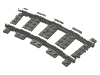 Vehicle Track, Train, 9V Curved (Dark Bluish Gray)