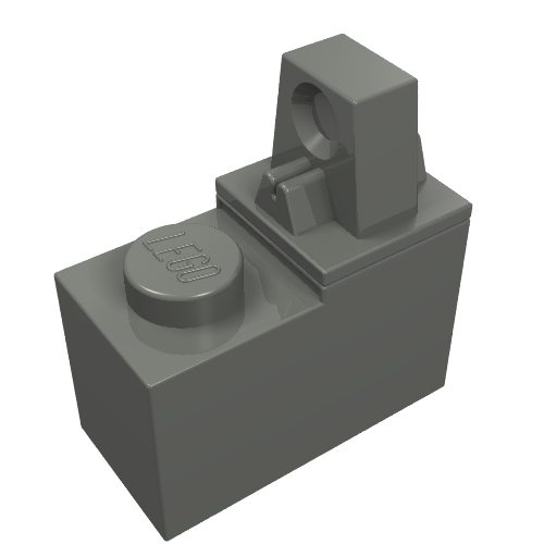 Hinge Brick 1 x 2 Locking with Single Finger On Top (Dark Bluish Gray)
