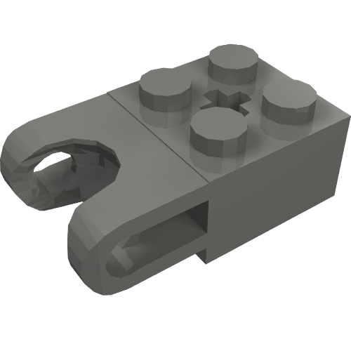 Technic Brick Special 2 x 2 with Ball Socket Wide and Axle Hole (Dark Bluish Gray)