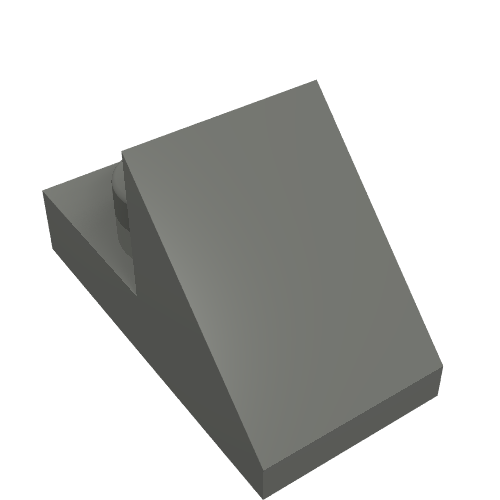 Brick Sloped 45° 2 x 1 with 2/3 Cutout [Original Version] (Dark Bluish Gray)