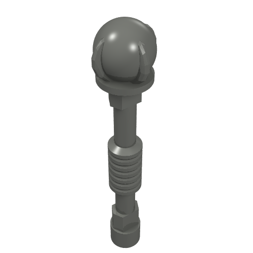 Weapon Staff with Spherical End (King) (Dark Bluish Gray)