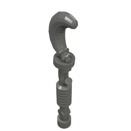 Weapon Staff with Hooked End (King) (Dark Bluish Gray)