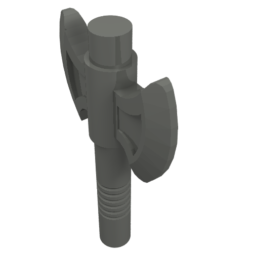 Weapon Axe with Twin-Blade (Dark Bluish Gray)