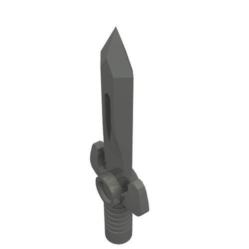 Weapon Sword Small [Angular Hilt] (Dark Bluish Gray)