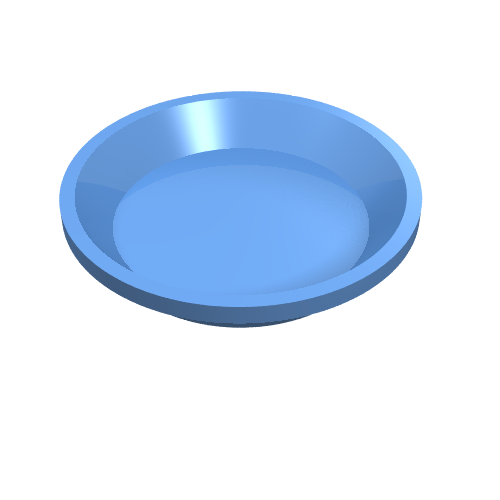 Equipment Dish / Plate Round [Kitchen Implements Kit] (Medium Blue)
