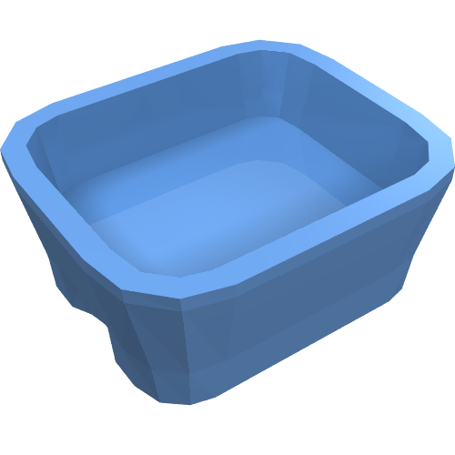 Equipment Dish Rectangular [Kitchen Implements Kit] (Medium Blue)