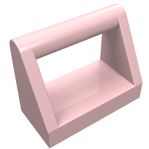Tile Special 1 x 2 with Handle (Light Pink)