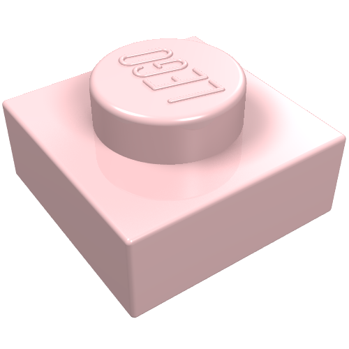 Plate 1 x 1 (Light Pink)