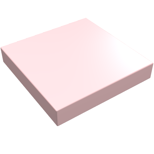Tile 2 x 2 with Groove (Light Pink)