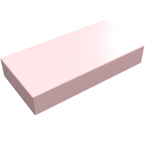 Tile 1 x 2 with Groove (Light Pink)