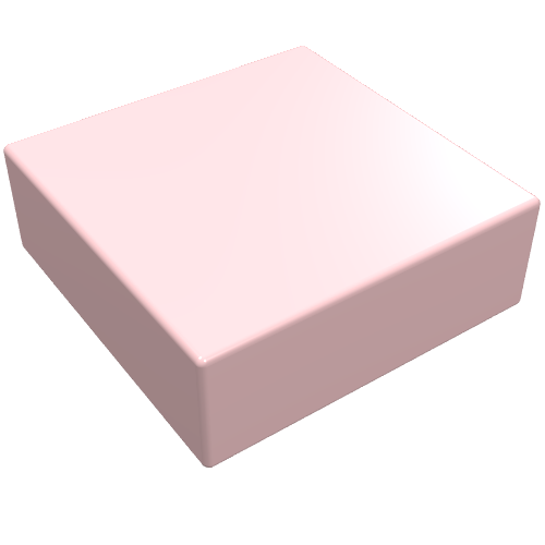 Tile 1 x 1 with Groove (Light Pink)
