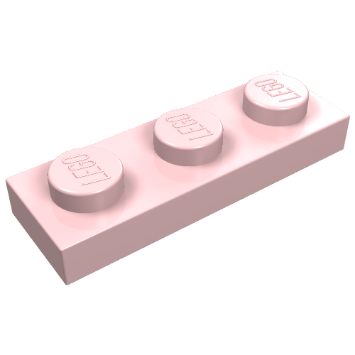 Plate 1 x 3 (Light Pink)