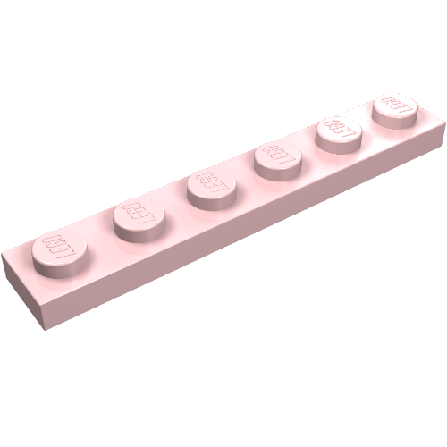 Plate 1 x 6 (Light Pink)