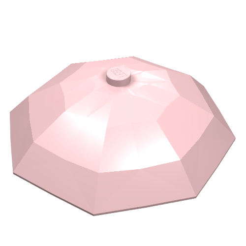 Equipment Umbrella Top with No Bottom Flaps, 6 x 6 with Top Stud (Light Pink)