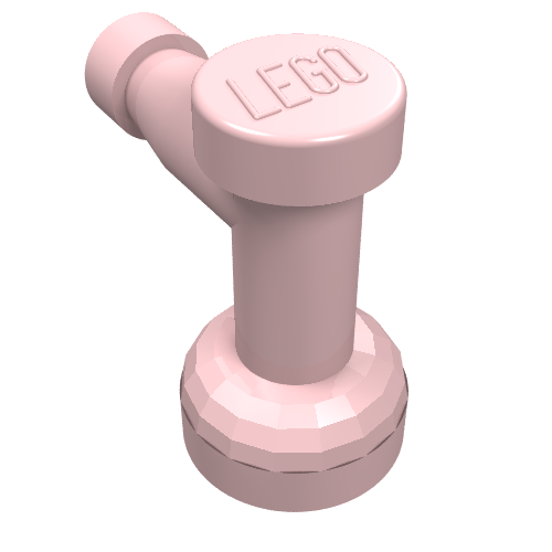 Tap 1 x 1 with Hole in Spout (Light Pink)