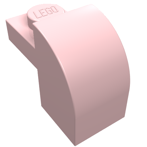 Brick Curved 1 x 2 x 1 1/3 with Curved Top (Light Pink)