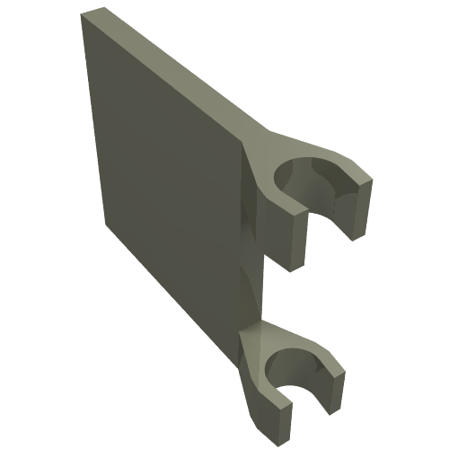 Flag 2 x 2 Square [Thin Clips] (Dark Gray)