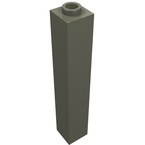 Brick 1 x 1 x 5 with Blocked Open or Hollow Stud (Dark Gray)