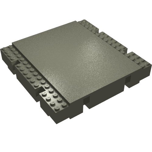 Baseplate Raised 16 x 16 x 2 1/3 Platform (Dark Gray)