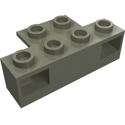 Light Prism Brick, Train, 1 x 4 Holder (Dark Gray)