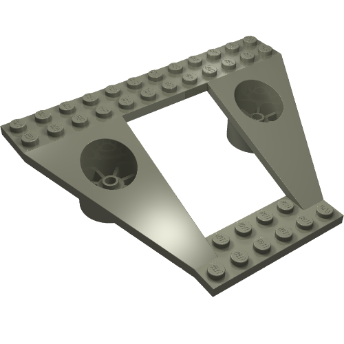 Wing Plate Bi-level 12 x 9 (Exploriens) (Dark Gray)