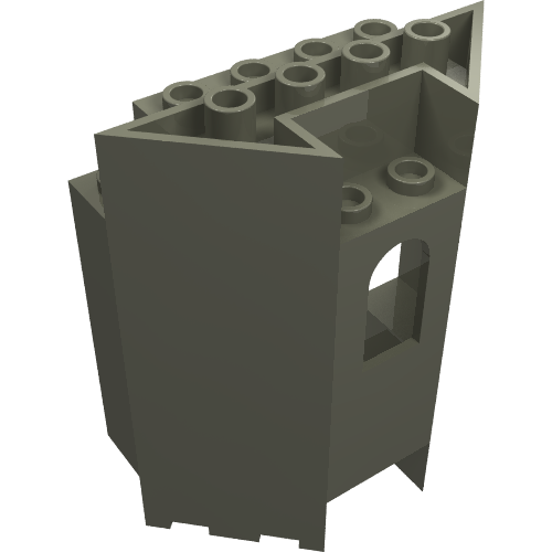 Panel 3 x 6 x 6 Double Wall with Arched Window (Dark Gray)