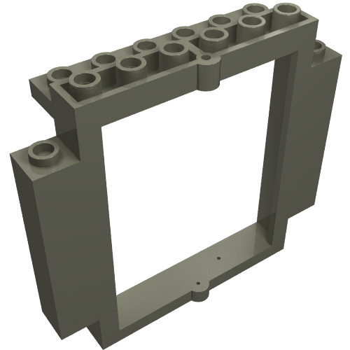 Door Frame 2 x 8 x 6 Swivel with Bottom Notches (Dark Gray)