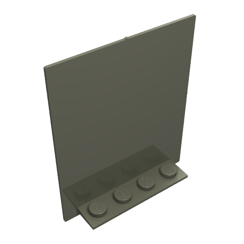 Door 2 x 5 x 5 Swivel, Flat Base (Dark Gray)