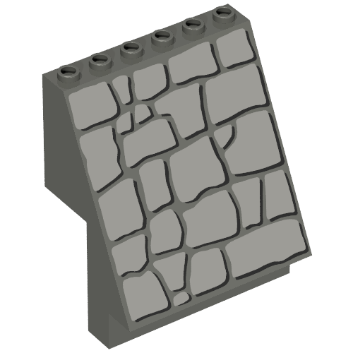 Panel 4 x 6 x 6 Sloped with Rock Print (Dark Gray)
