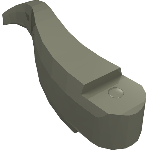 Animal Body Part, Dinosaur, Tyrannosaurus Rex / Triceratops Tail (Dark Gray)