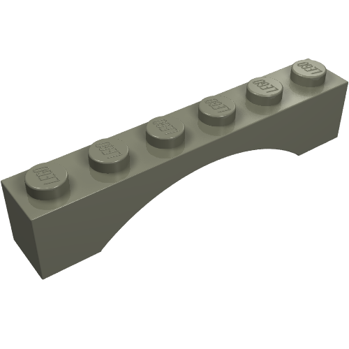 Brick Arch 1 x 6 (Dark Gray)