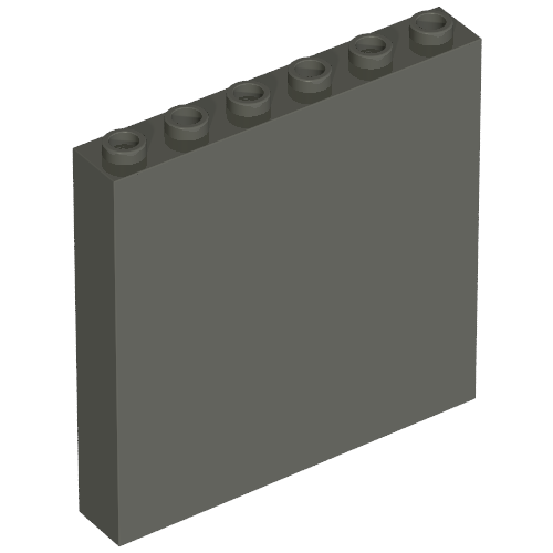 Brick 1 x 6 x 5 (Dark Gray)