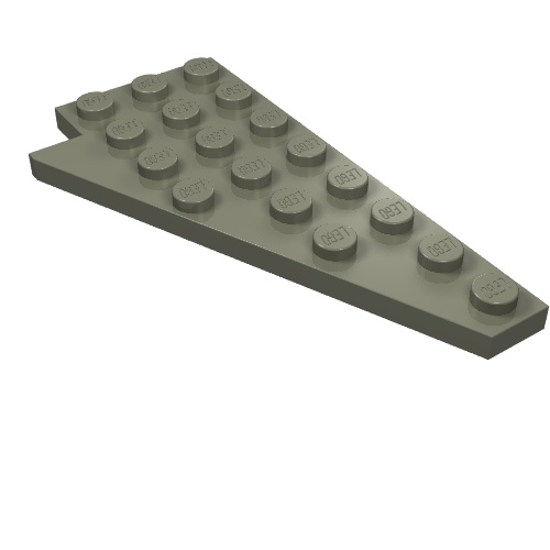Wedge Plate 8 x 4 Wing Right with Stud Notch (Dark Gray)