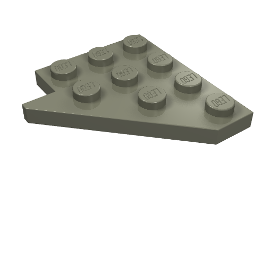 Wedge Plate 4 x 4 Wing Right (Dark Gray)