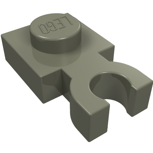 Plate Special 1 x 1 with Clip Vertical [Thick U Clip] (Dark Gray)