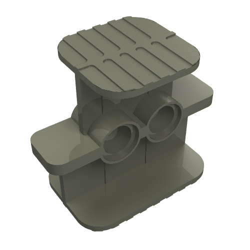 Rubber Band / Belt Holder 2 x 4 x 2 1/3 (Dark Gray)