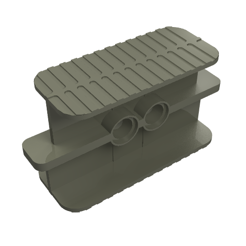 Rubber Band / Belt Holder 2 x 6 x 2 1/3 (Dark Gray)