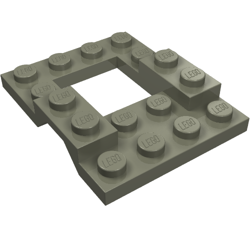 Vehicle Base 4 x 5 with Wheel Arches, 2 x 2 Opening (Dark Gray)