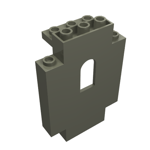 Panel 2 x 5 x 6 Wall with Arched Window (Dark Gray)
