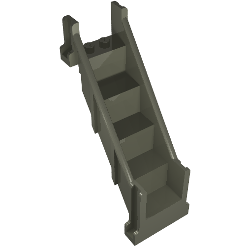 Stairs 4 x 7 x 9 1/3 Straight Enclosed (Dark Gray)